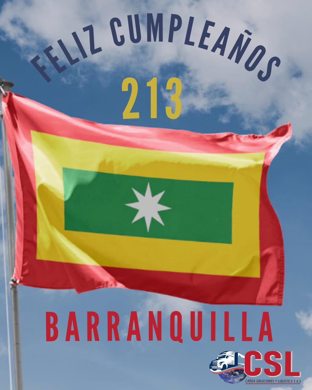 Feliz Cumpleaños Barranquilla 213 años - CSL